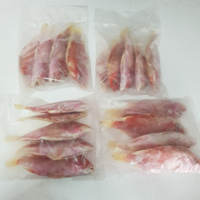 Ikan kakap merah utuh tanpa sisik dan isian perut / ikan kakap frozen 1kg