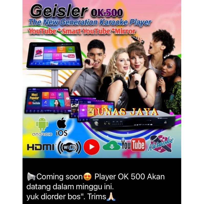 GEISLER KARAOKE  OK 500 2TB/WIFI/ANDROID/IOS/YOUTUBE  OK 500