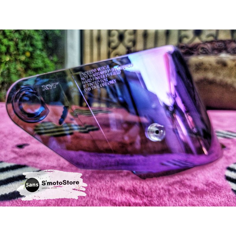 VISOR ORIGINAL KYT TT COURSE IRIDIUM BLUE PURPLE