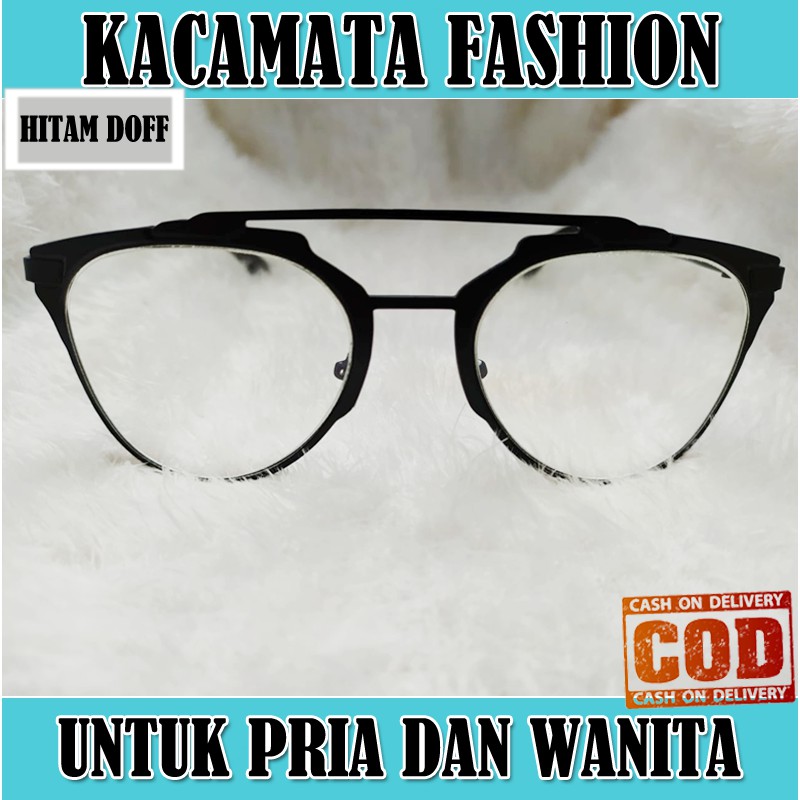 Kacamata Fashion Wanita Pria Kaca mata Gaya Ala Korea Glasses Unisex Kaca mata Transparan Wanita