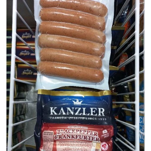 Sosis Sapi Blackpepper Frankfurter Kanzler Sosis Kanzler Blackpepper Frankfurter 300g isi 6