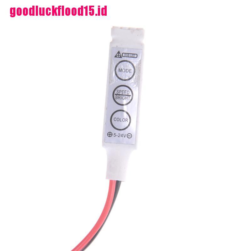 (LUCKID) 1pc Dimmer Lampu Strip LED RGB 3528 5050 3 Tombol 5-24V