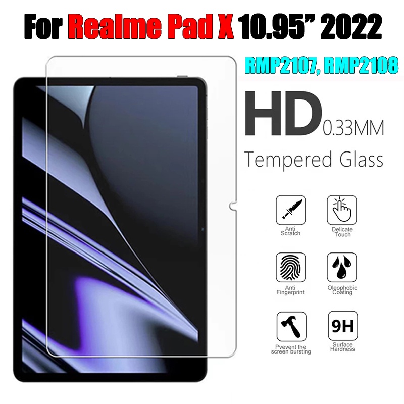 Pelindung Layar Tempered Glass 9H HD Anti Ledakan Untuk Realme Pad X 10.95 &quot;(2022) RMP2107 RMP2108