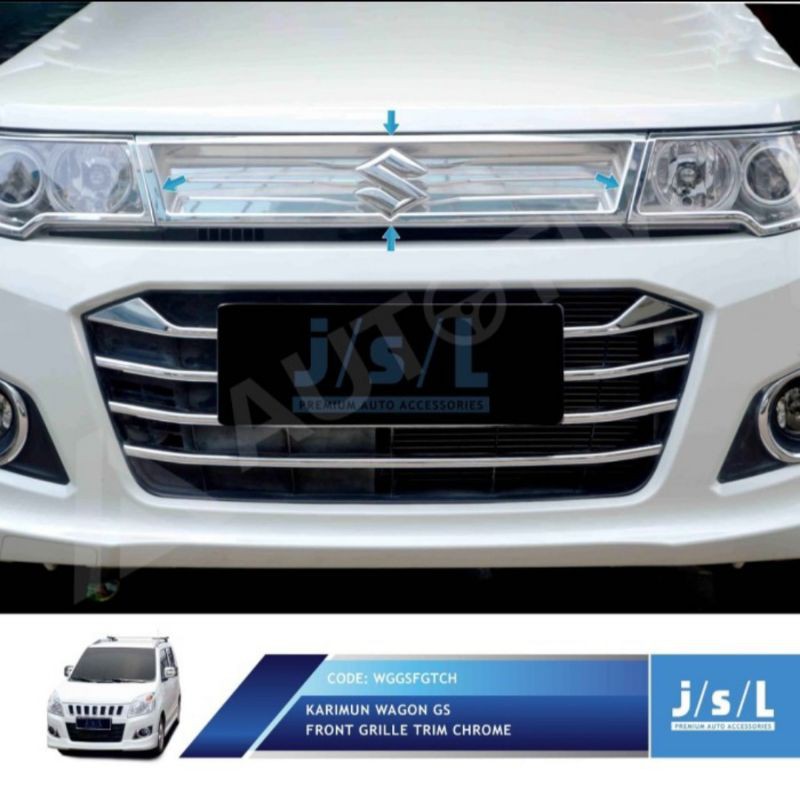 list grill depan Karimun Wagon GS/ front grill trim chrome jsl