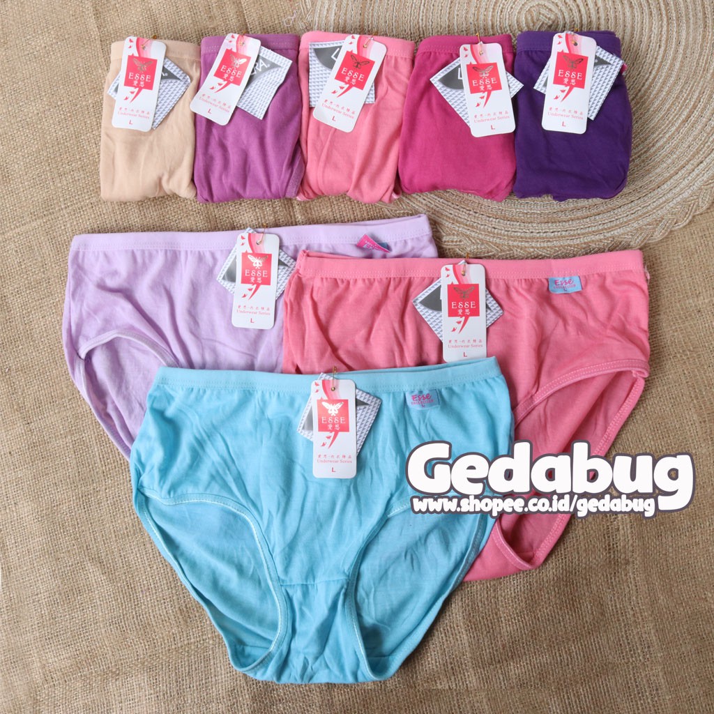 6 Pcs - CD Wanita ESSE Supersoft | Celana dalam wanita Murah Berkualitas | Gedabug