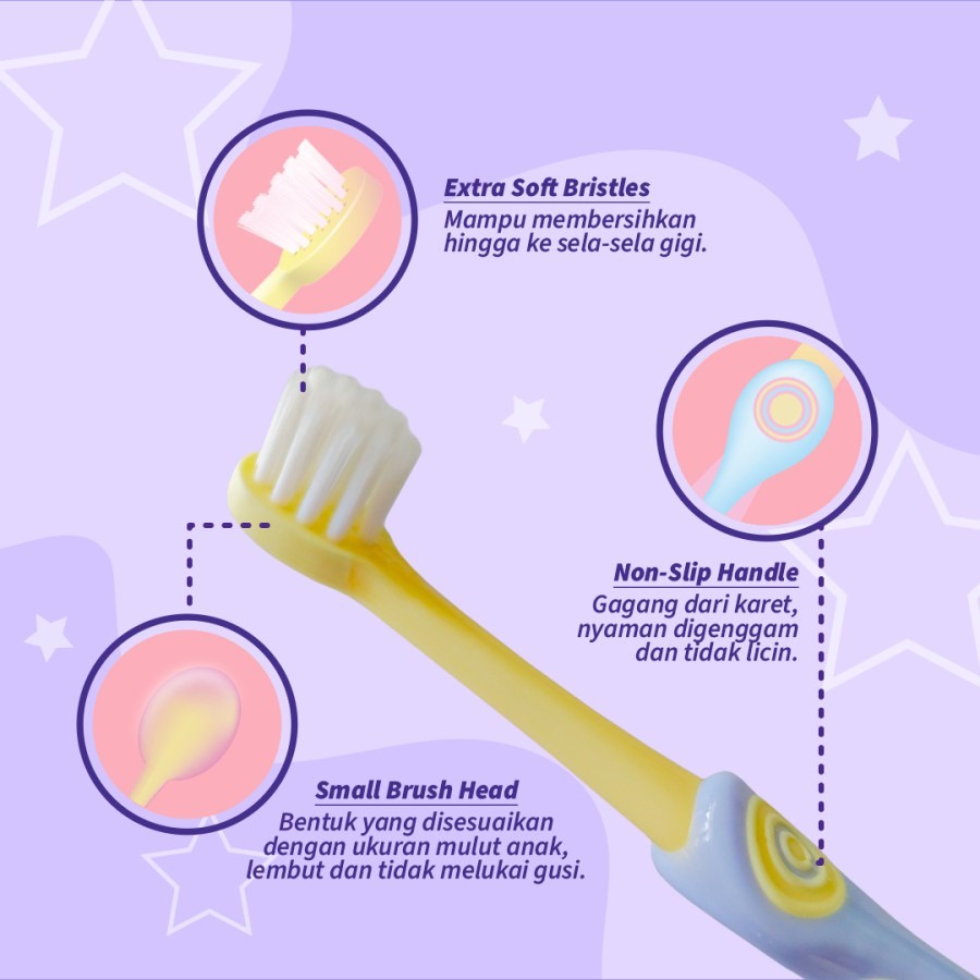 Bagus PiPi Kid Joy Toothbrush 3y+ | Sikat Gigi Anak Bulu Sikat Lembut