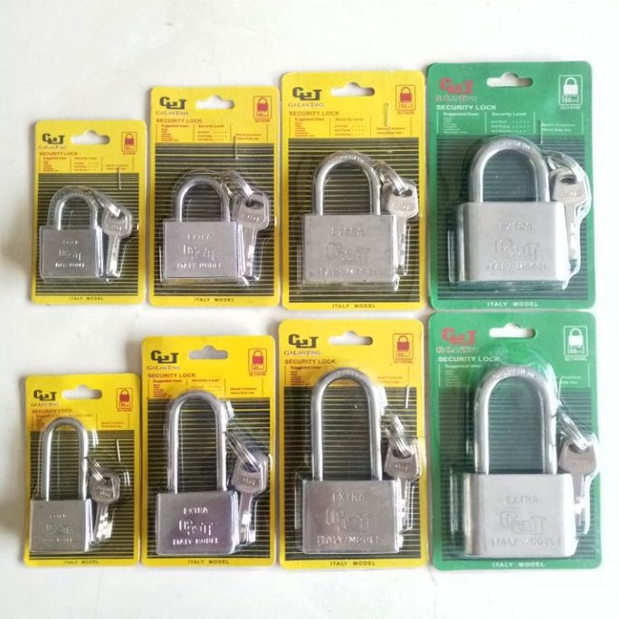 Gembok Padlock Putih Stainless Krom untuk kunci kereta pagar rumah &amp; Laci