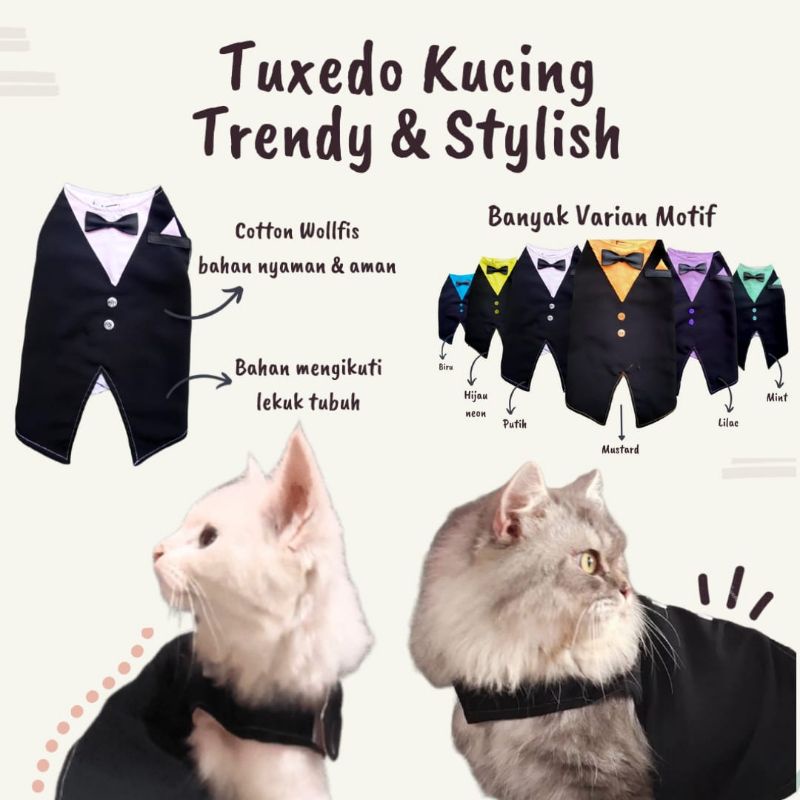 DIY-04 BAJU HEWAN DRESS/TUXEDO/HOMIE/SPORTY | GROSIR BAJU KUCING/ANJING