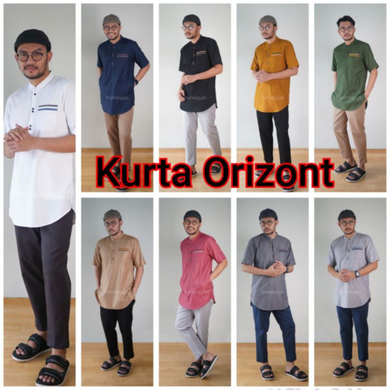 Kurta ORIZONT Kurta Lengan Pendek By Bunayya