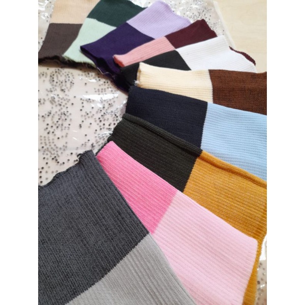 Ciput rajut 2 warna ( PAKET ISI 5 PCS)