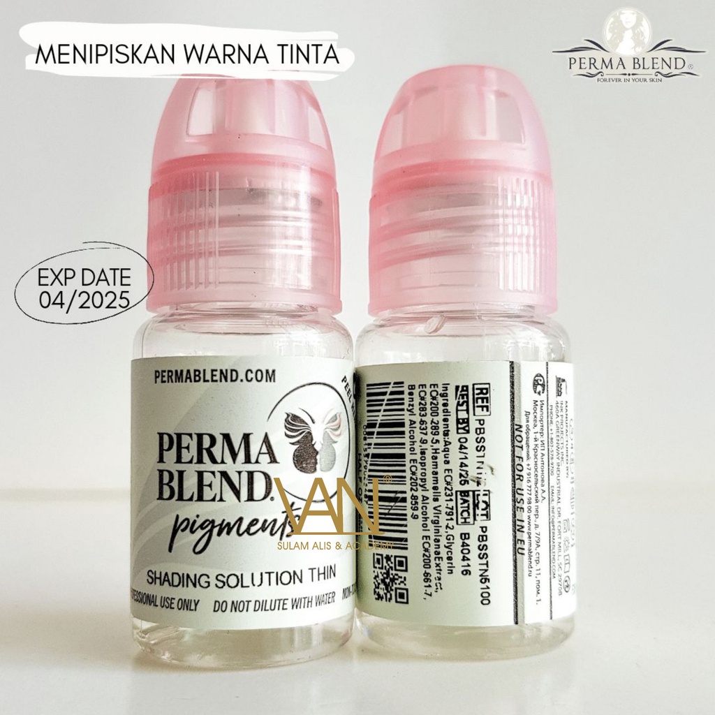 TINTA MENIPISKAN WARNA TINTA PERMABLEND THIN SHADING SOLUTION Made in USA 15ml