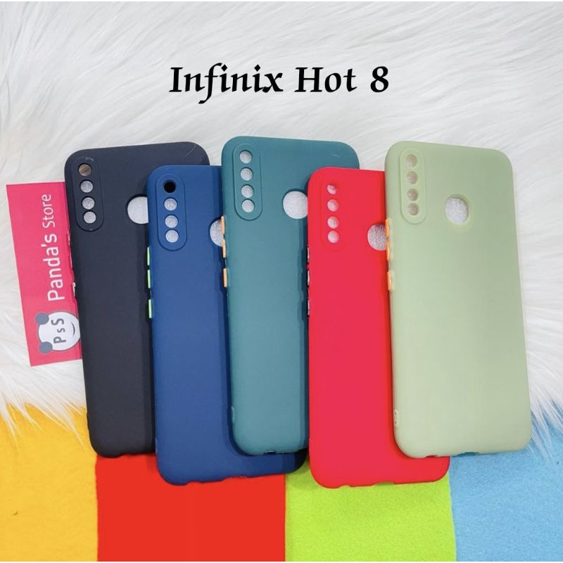 Case Infinix Hot 8 Babycase + Pelindung Kamera, Makaron Full Color (PsS)