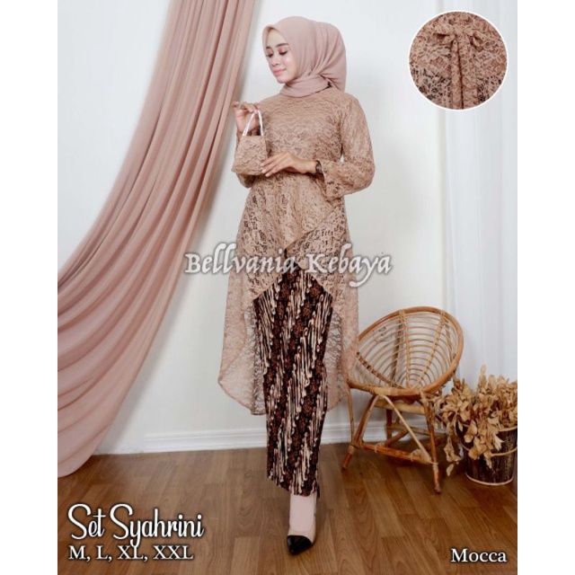 Permata Olshop / Kebaya Tunik Brukat Syahrini BK / Kebaya Modern / Kebaya Brukat / Kebaya Wisuda Modern / Baju Brokat