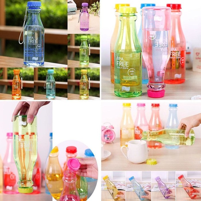 Travelmate Botol Air Minum Unik BPA Free Anti Tumpah (550 Ml) /soft drink bottle-2
