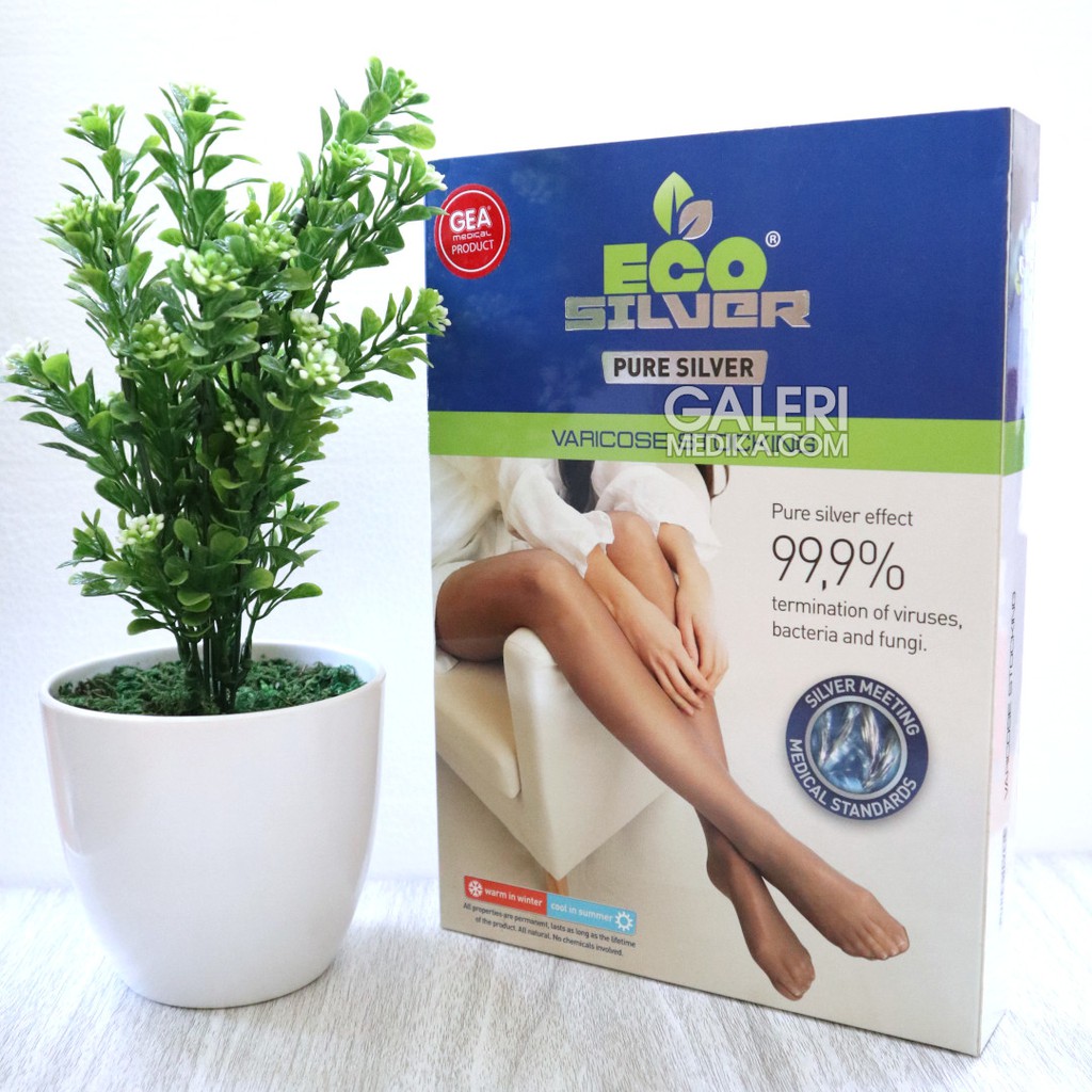 Stocking Eco Silver 4550 - Varises Knee Open/Close Toe