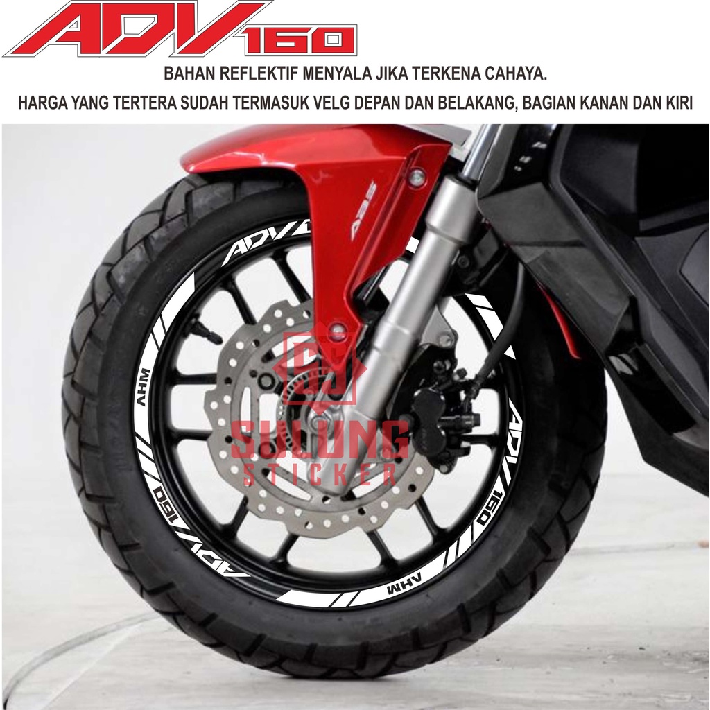 Stiker Lis Velg Motor Honda ADV 160 Cutting Sticker Variasi Pelek Keren