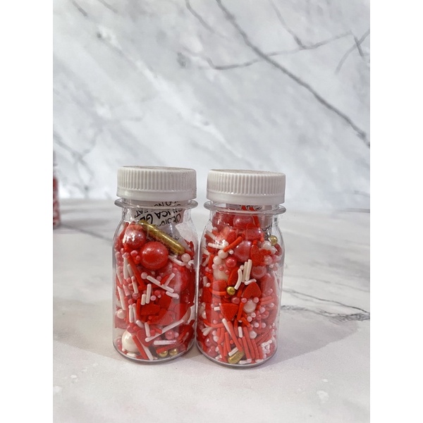 

Springkle kue love merah