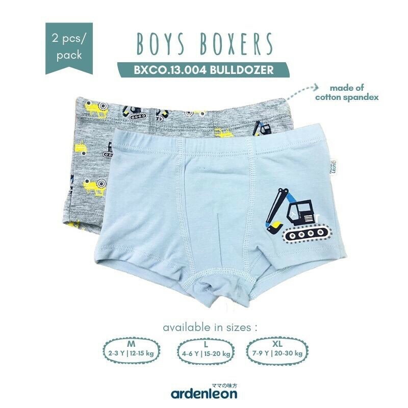 Ardenleon (2 pcs) Boxer Anak Laki-laki Motif