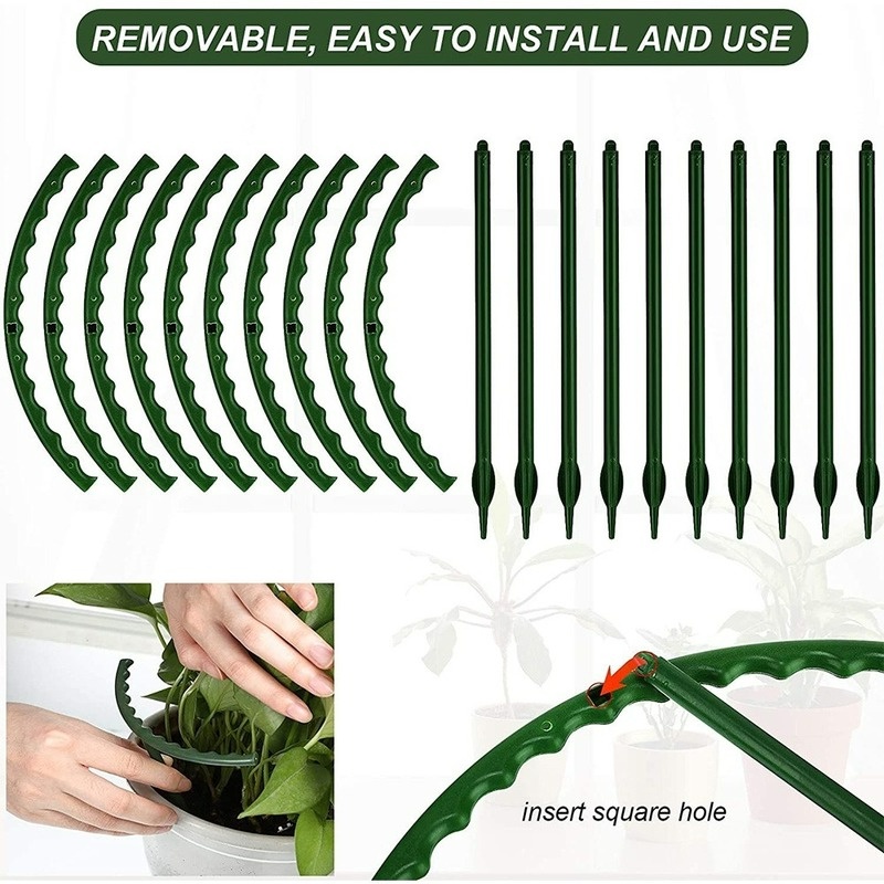 Klip Holder Tanaman Bonsai / Bunga / Sayuran Bentuk Setengah Lingkaran Bahan Plastik