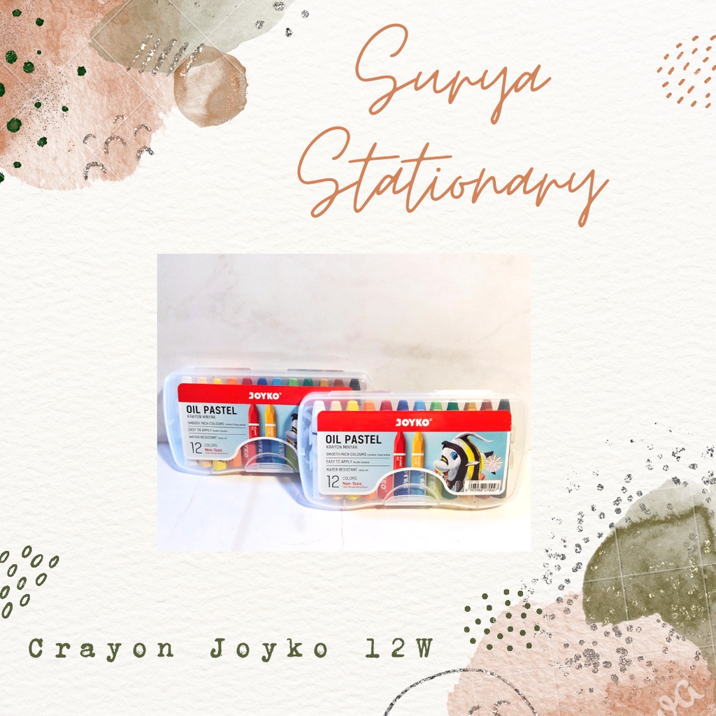 

(SET) Crayon Joyko 12CHC COMPACT / Krayon Joyko 12 Warna / Krayon