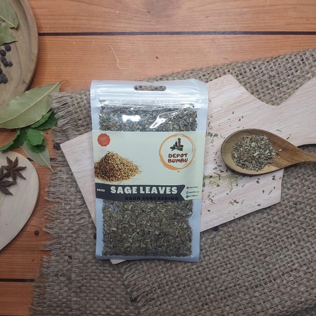 

Daun SAGE remah PACK 20gr SAGE Leaves Dried Premium DEPOT BUMBU