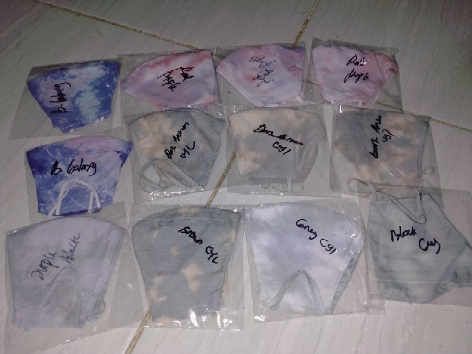 Masker Tie Dye / Masker Tie Dye / Masker Tay Dye / Masker 2 Ply Hand Made