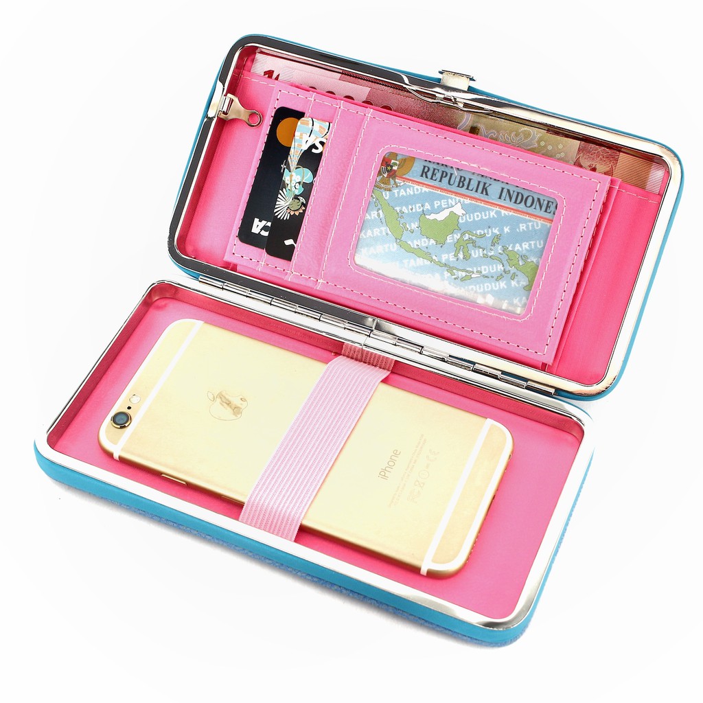 TOKOKOE - Dompet Wanita Import model Korea Original model Kotak untuk handphone HP - Jasper - Peony