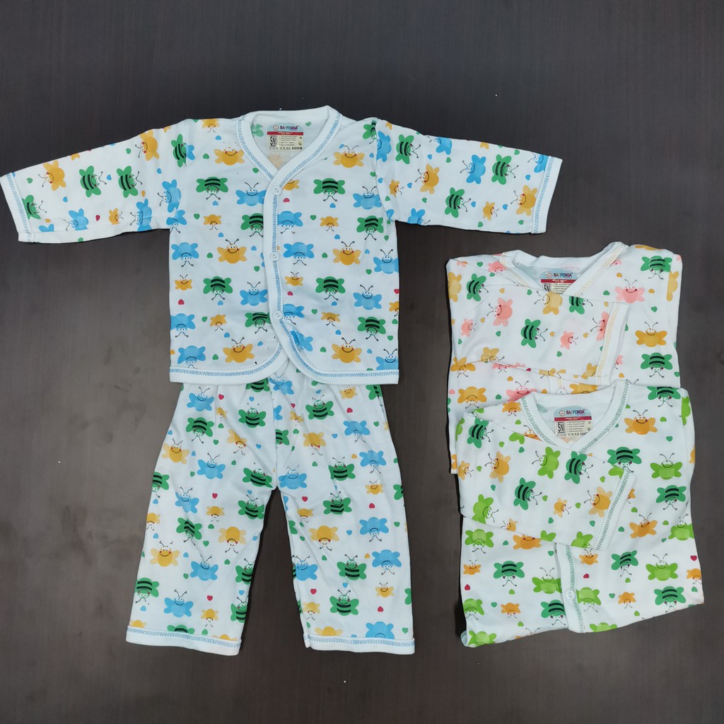 Setelan baju bayi / piyama bayi usia 0-6 bulan