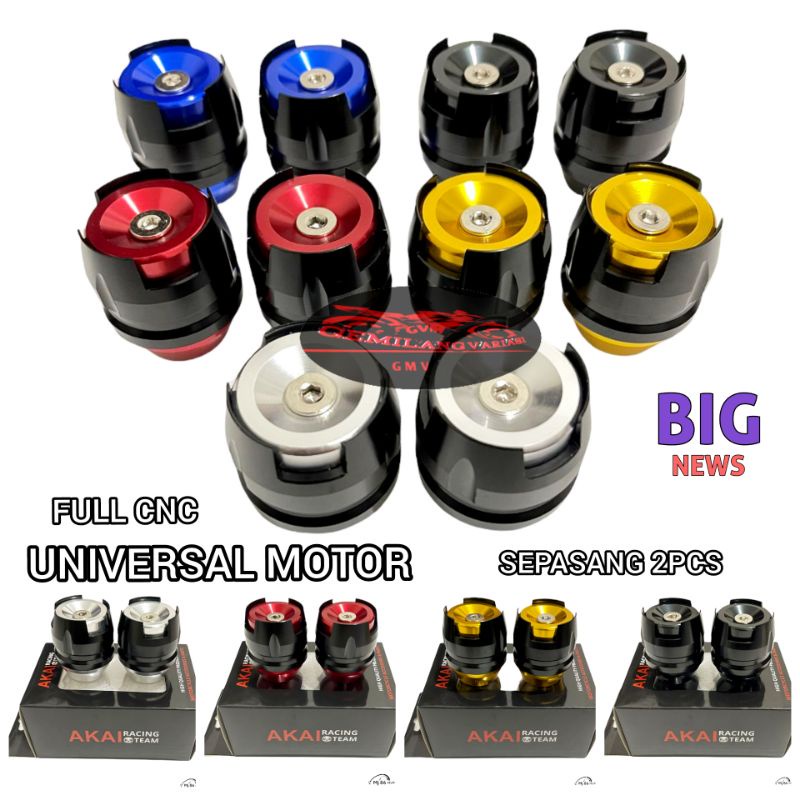 (akai racing) Jalu as roda depan belakang Variasi full cnc big sepasang kualitas premium universal m