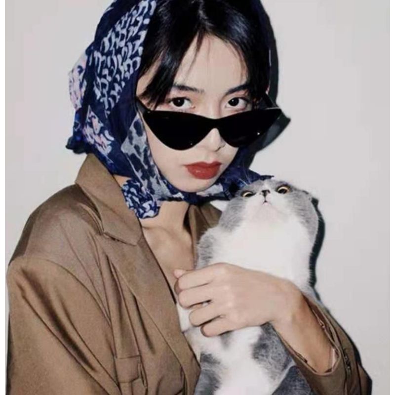 KACAMATA SEGITIGA SEMANGKA FASHION WANITA CAT EYE TRIANGLE SUNGLASSES