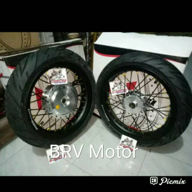 Sepaket Velg Vario Beat Mio Scoopy X Ride It Spin Skywave Dll Velg Ring 14 Tapak Lebar Ples Ban Fdr