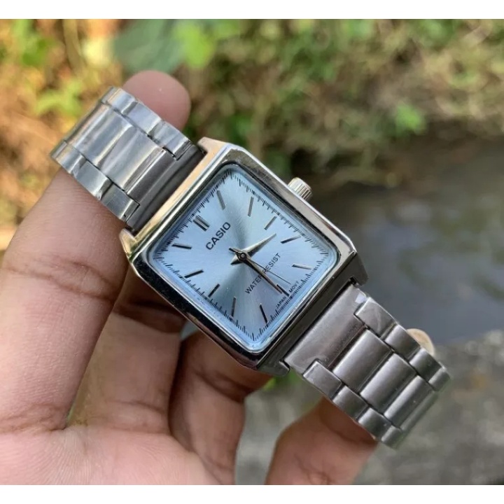 JAM TANGAN WANITA STAINLESS CASIO MODEL CASUAL CLASSY KOTAK