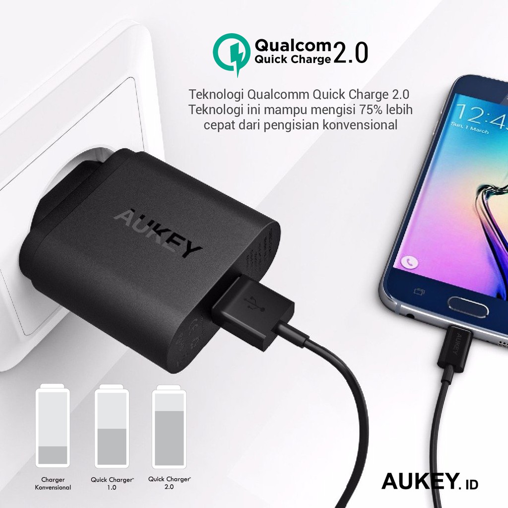 Aukey PA-U28 Turbo Charger 1 Port 18W QC 2.0 - 500224
