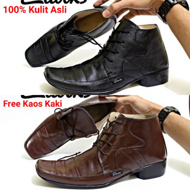 Sepatu Pria Murah Pantofel CLARKS Kulit Asli