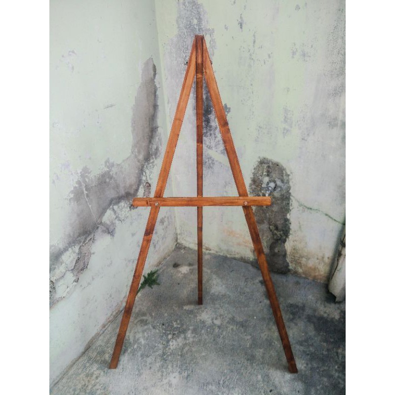 

standing kayu slim / tripod / kaki penyangga welcome sign papan tulis dll 120cm