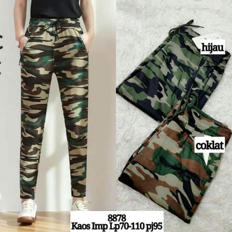 Celana panjang Loreng Army - Celana wanita import