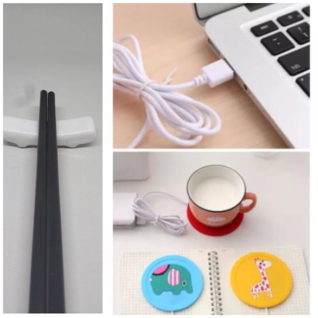 Tatakan Sumpit Keramik / Tatakan Gelas Pemanas Minuman Elektrik Dengan Kabel USB