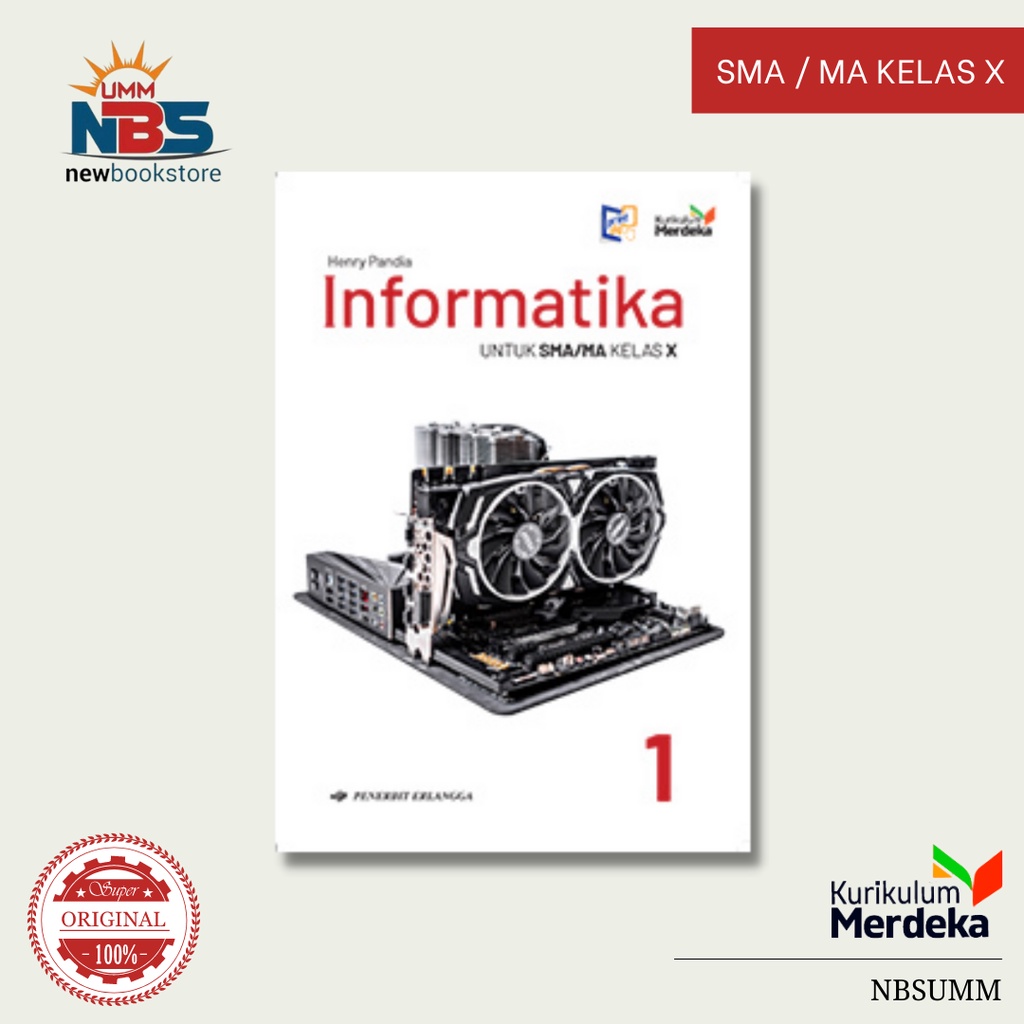 Jual Buku Pelajaran Informatika Untuk SMA / MA Kelas X Henry Pandia