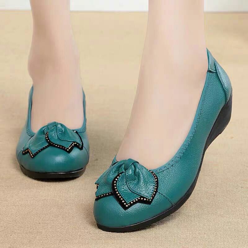 Emeralda Flower Wedges Shoes 1107