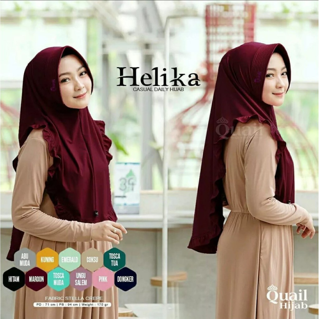 JILBAB INSTAN REMPEL HELIKA KHIMAR TERBARU