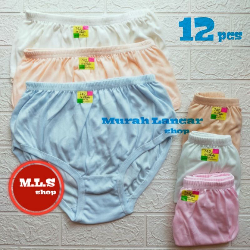 Cd Wanita Jumbo Lusinan Ch Sister 742 | Celana Dalam Cewek Bahan Katun