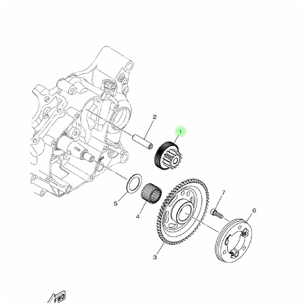 GIR GEAR GIGI DOUBLE DOBEL STATER STATR ATAS R15 OLD LAMA V2 XABRE MX KING ORIGINAL YGP B48-E5514-00