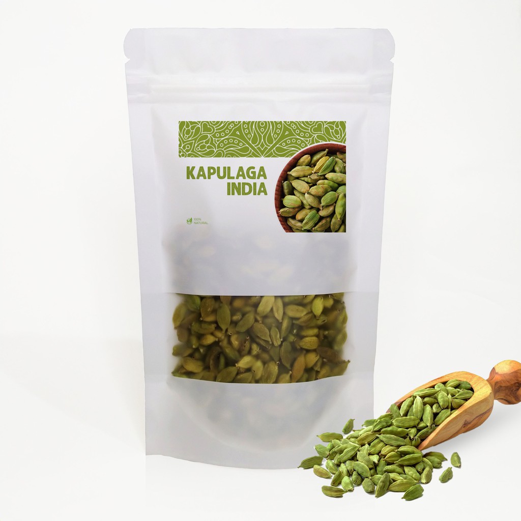 Kapulaga India Hijau 50 gr Import Green Cardamon Premium Quality kapolaga arab kering kapol