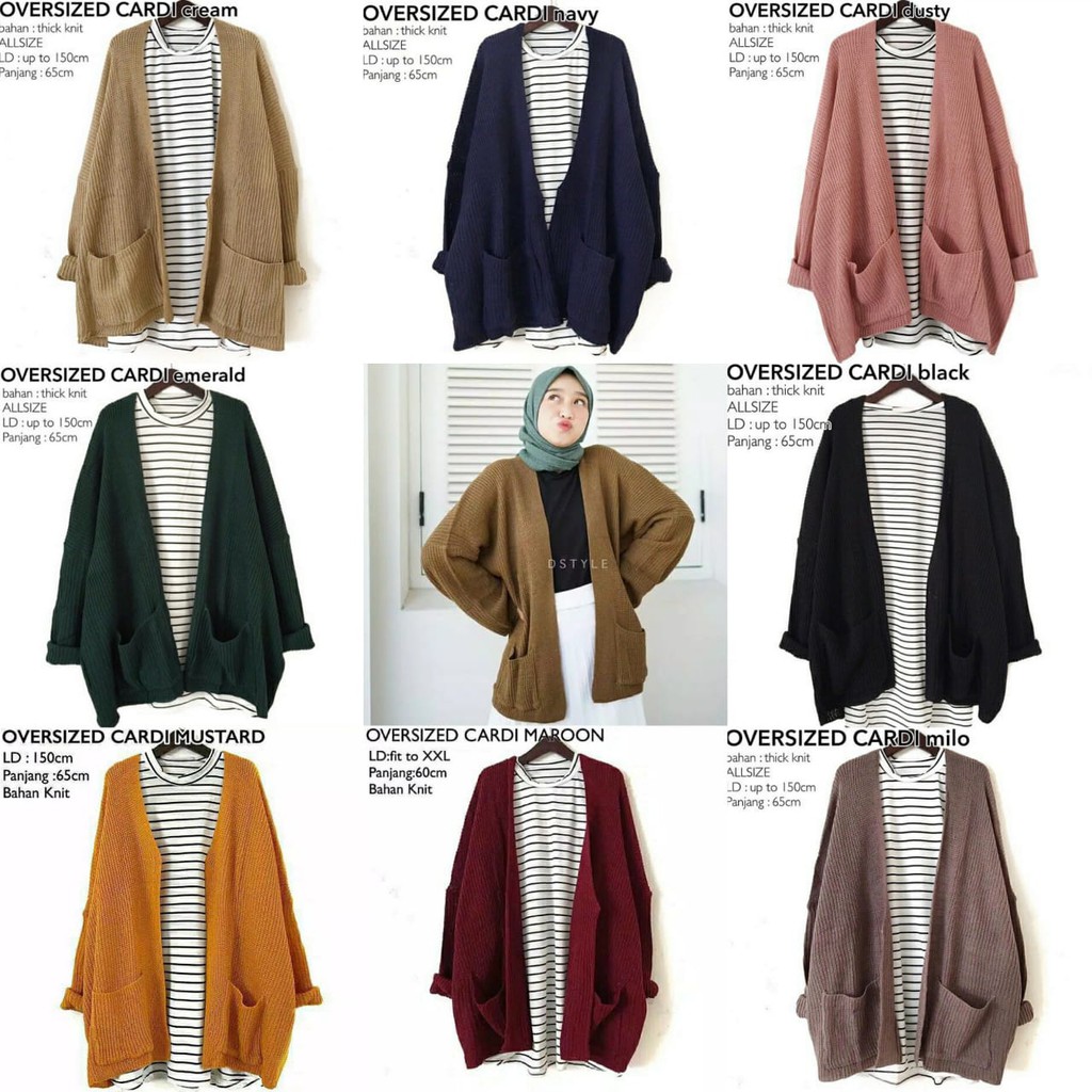 OVERSIZED VELLA CARDI - outer murah / cardigan murah / simple outer / cardigan wanita / oversize