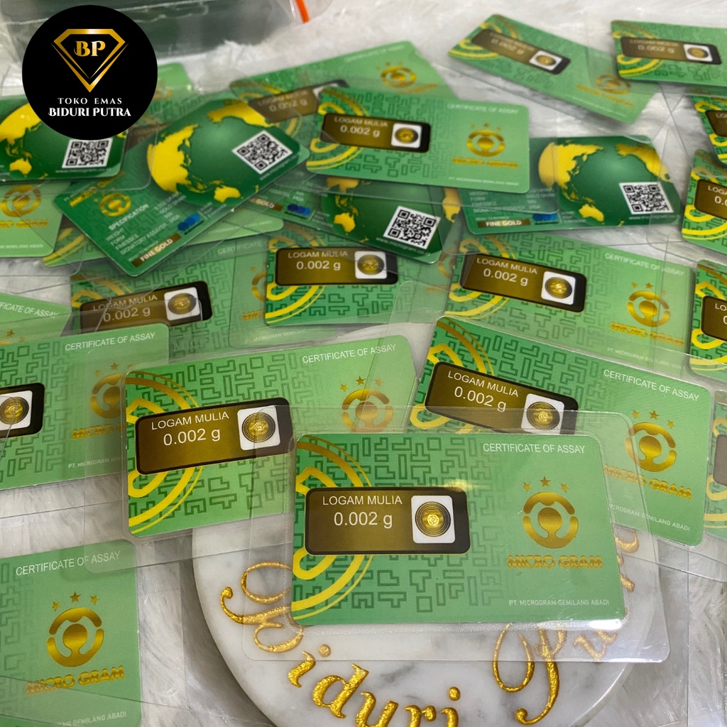 EMAS MINI 0.001gr - 0.1gr LOGAM MULIA 24KARAT DIJAMIN ASLI ORIGINAL MICRO GRAM/ BABYGOLD / MINIGRAM / MINIGOLD  100% EMAS MURNI ASLI TERMURAH TOKO EMAS SOUVENIR PERNIKAHAN TERMURAH HADIAH KADO ULANG TAHUN EMAS BATANGAN EMAS 0,001 TERMURAH-Grosir26-50pcs 0.002