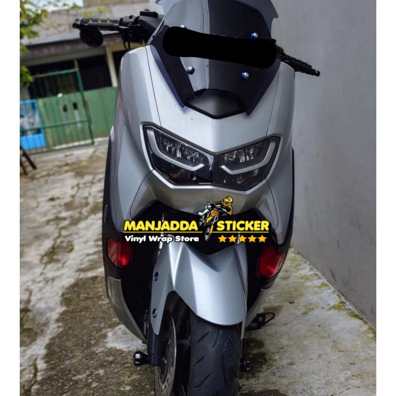 STIKER SKOTLET MOTOR WARNA SILVER GLOSSY DAN DOFF
