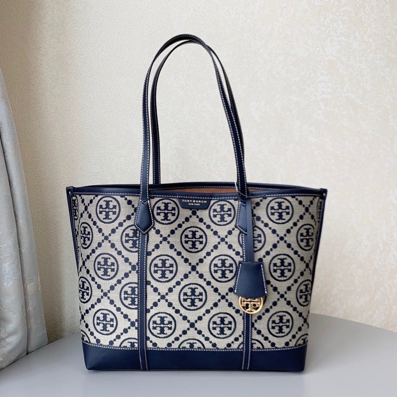 TB SMALL PERRY T MONOGRAM TRIPLE COMPARTMENT TOTE
