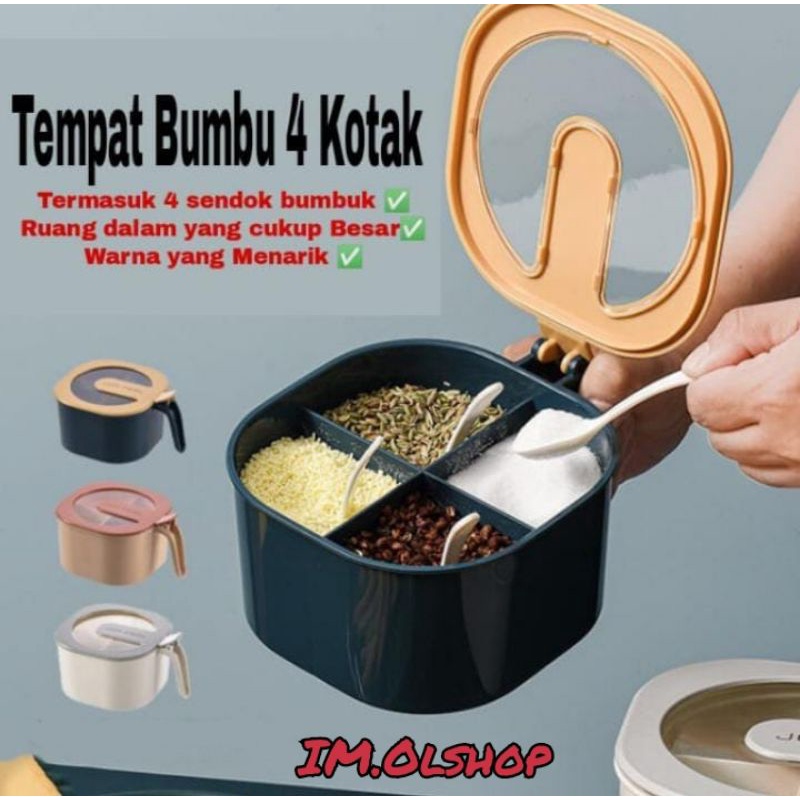 Kotak Bumbu Dapur 4 in 1 Tempat Bumbu Dapur Set/Wadah Bumbu⭐IM.Olshop⭐