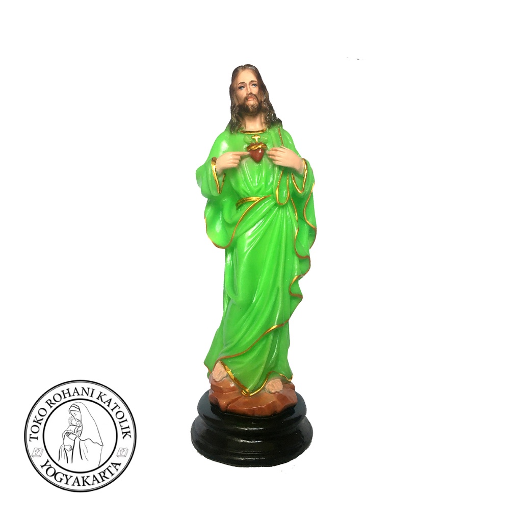 PATUNG YESUS 30 CM FOSFOR (GLOW IN THE DARK) PATUNG KATOLIK MURAH / PATUNG TUHAN YESUS