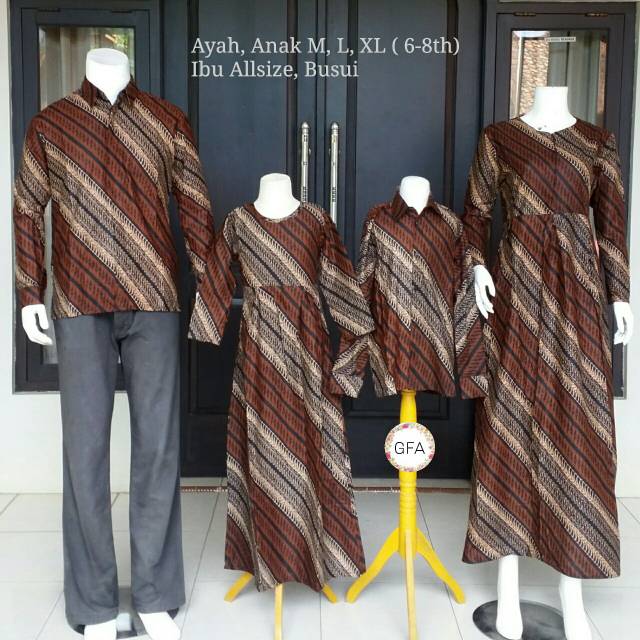 Baju batik couple gamis keluarga ukuran big size